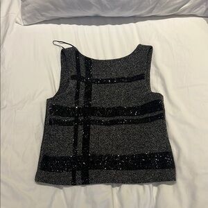 Banana Republic Elegant Black and Gray Women's Top size 2